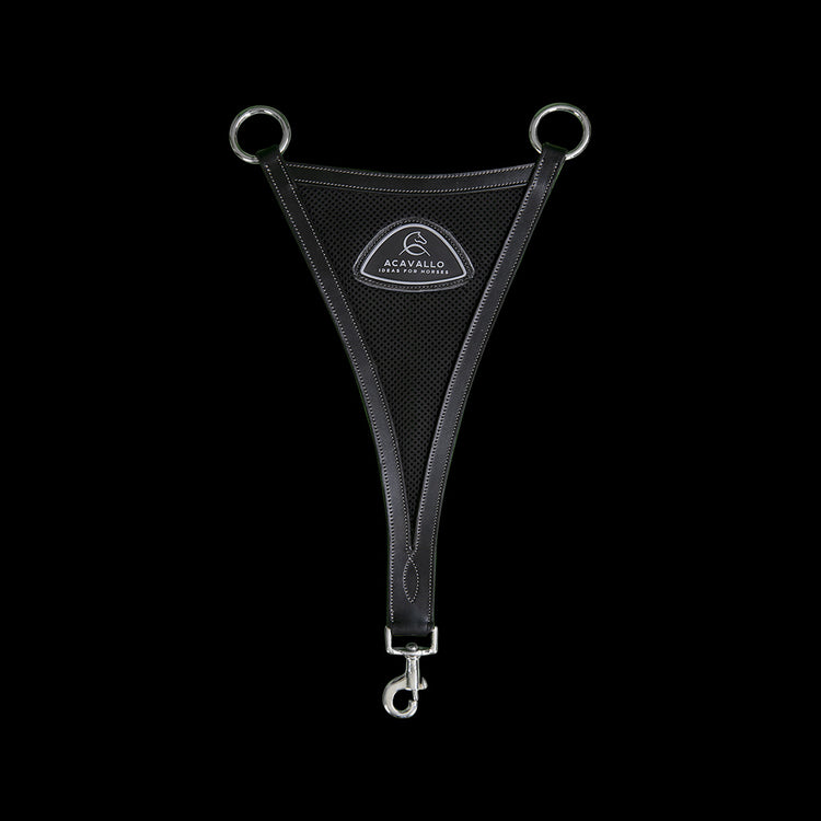 Acavallo Leather Bib Martingale with Mesh Insert