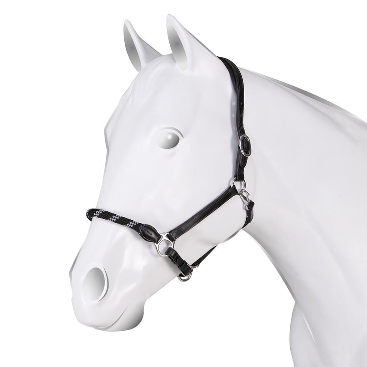 Leather Halter with Rope Noseband