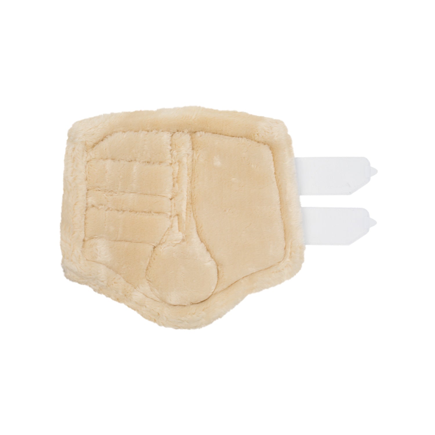 White brushing boots with sheepskin