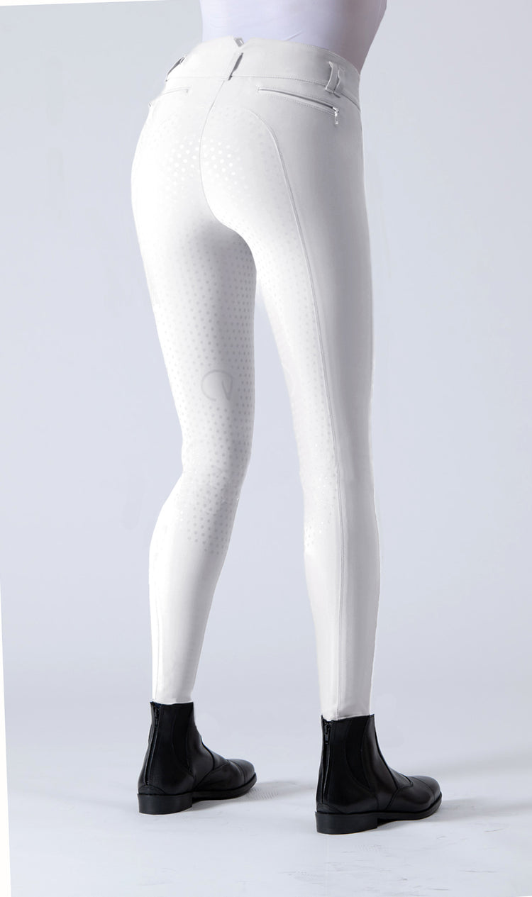white high waist competition breeches