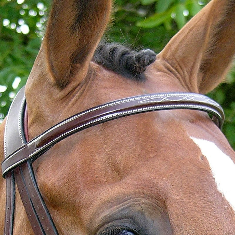 Fancy stitch hunter bridle