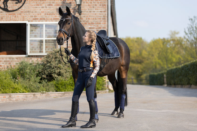HKM Lyon Saddle Blanket Deep Blue