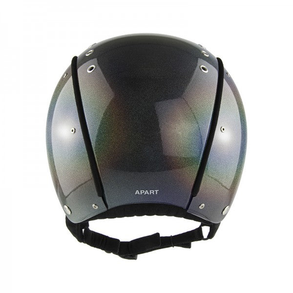 Shiny horse riding helmet