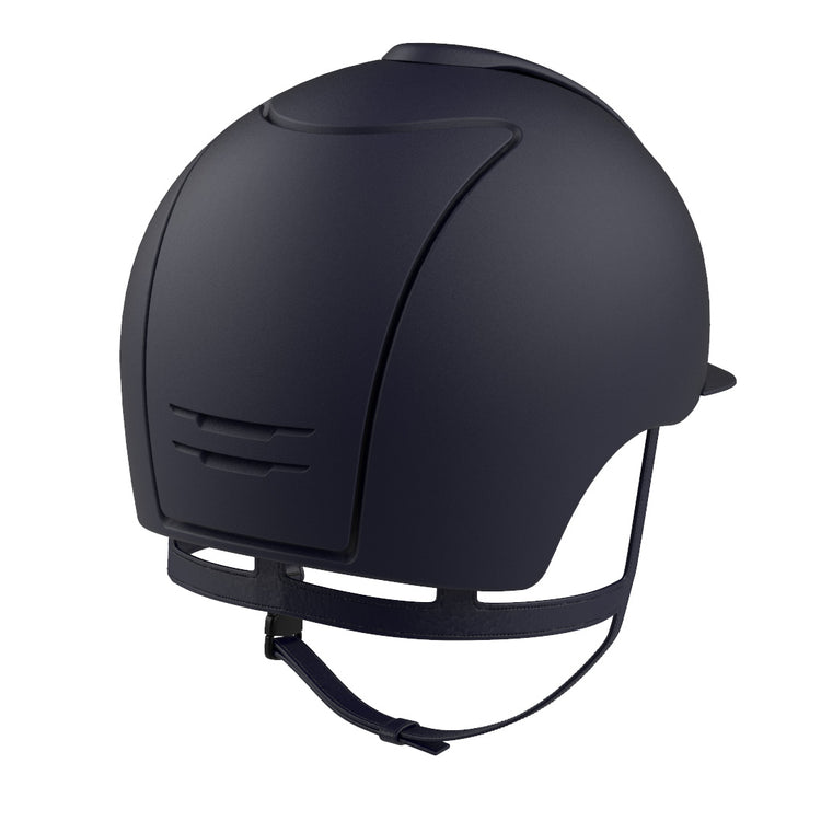 Dark blue equestrian helmet