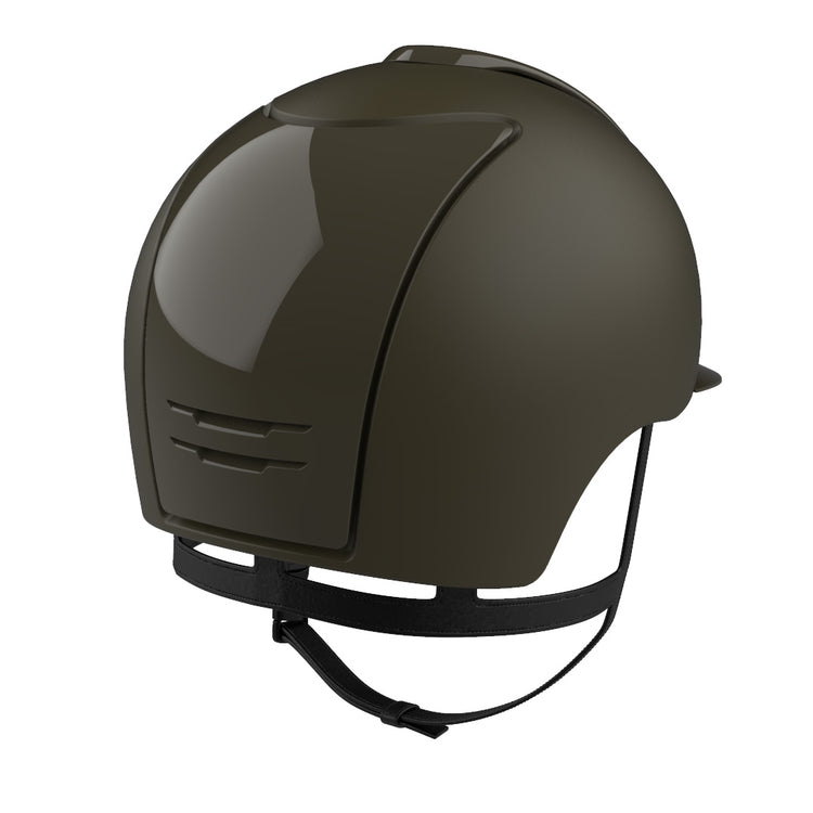 Brown horse riding helmet for dressage