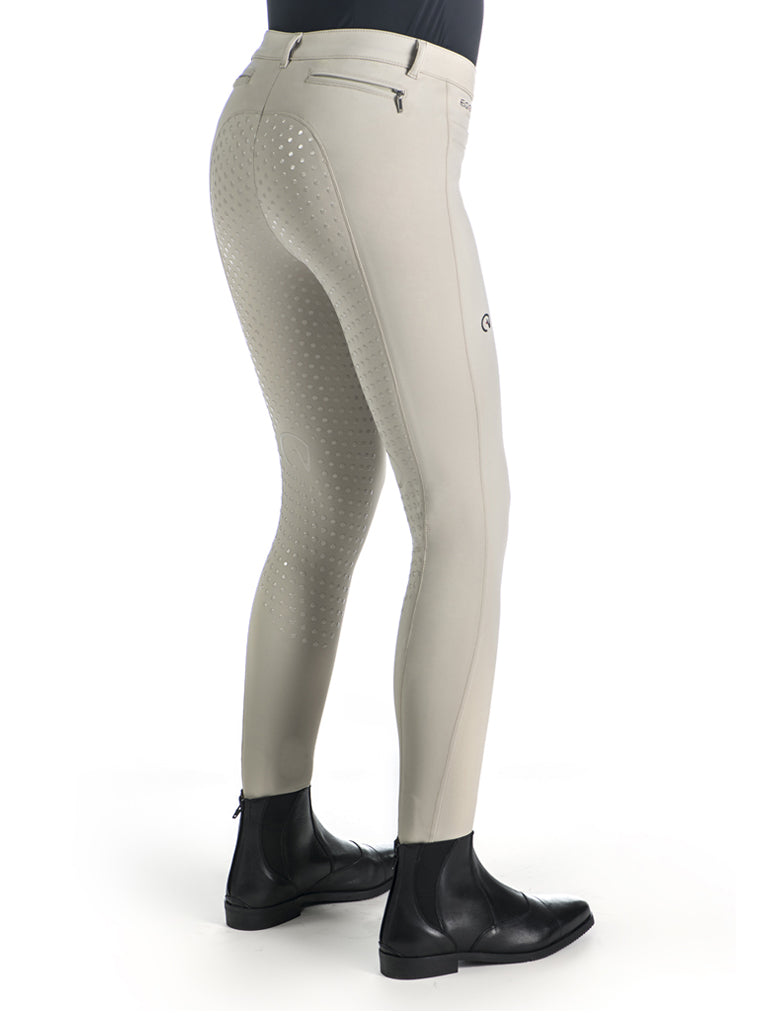 Silicone full grip beige breeches