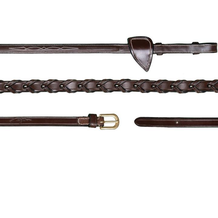 Dyon laced leather reins