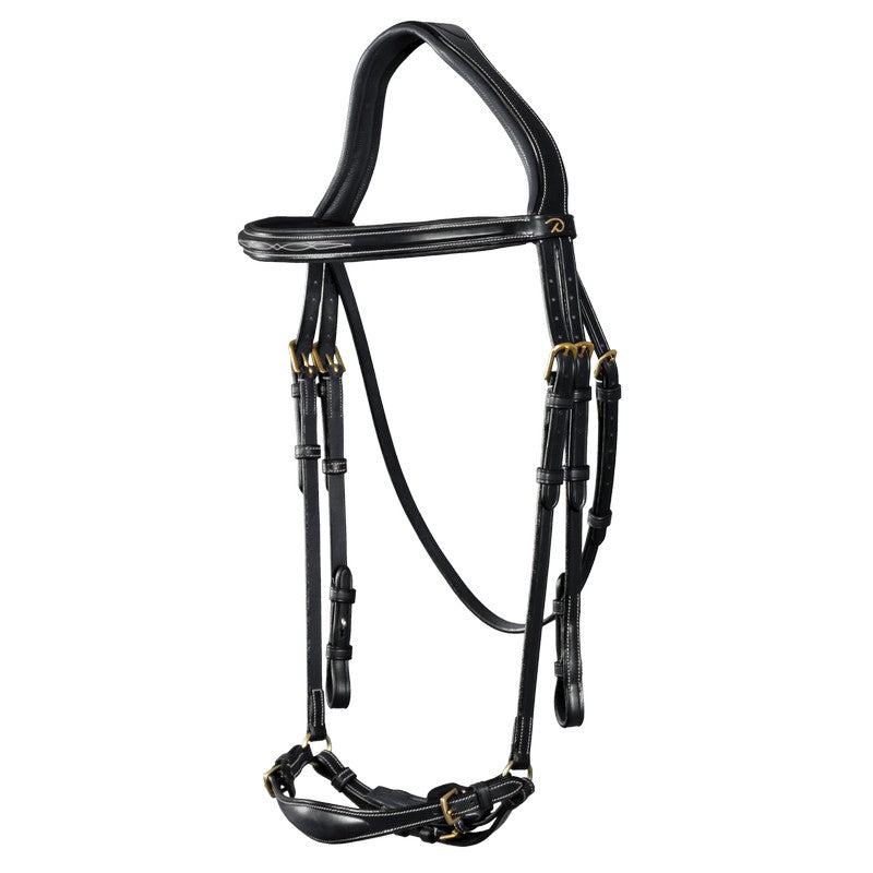 Ergonomic drop noseband bridle