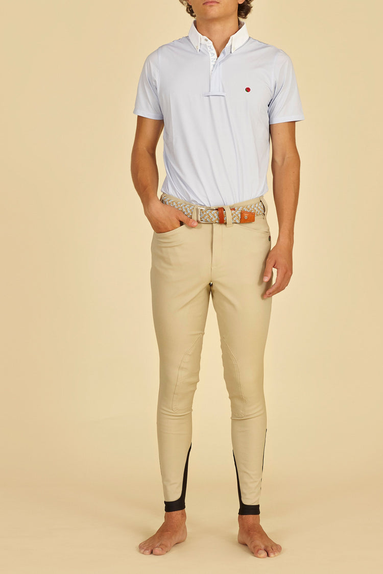 Beige Show Jumping Breeches for men