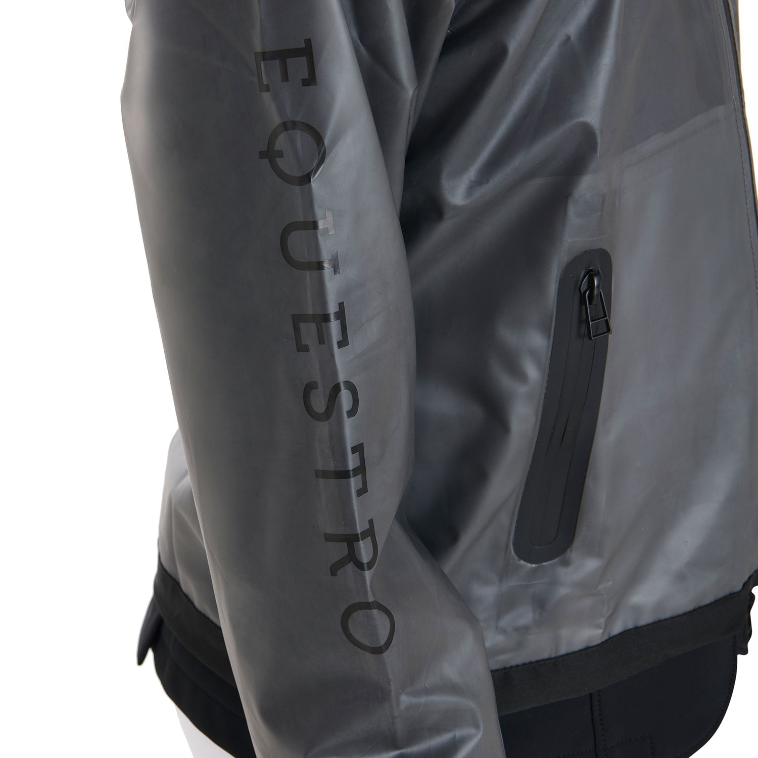 Transparent equestrian rain jacket for children