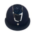 Navy horse riding helmet with sparkly top