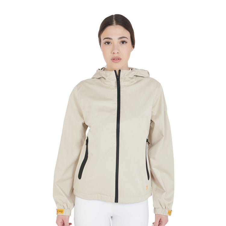 Beige equestrian rain coat