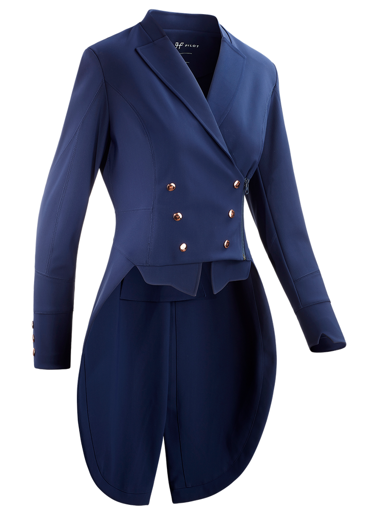 Dressage tail coat for women navy with rose gold