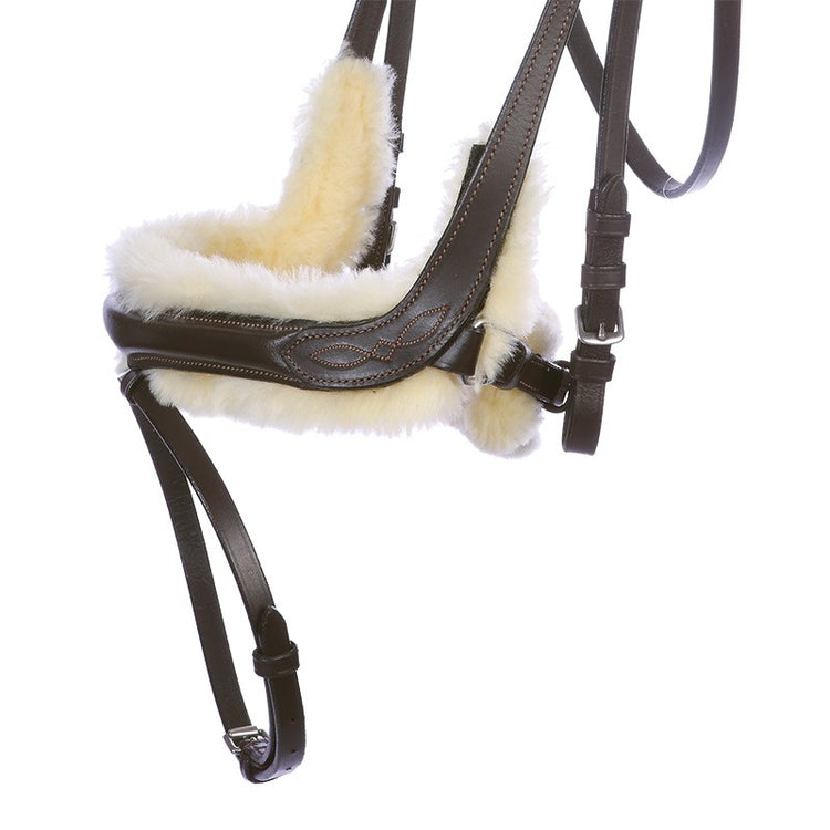 Sheepskin Bridle in Brown