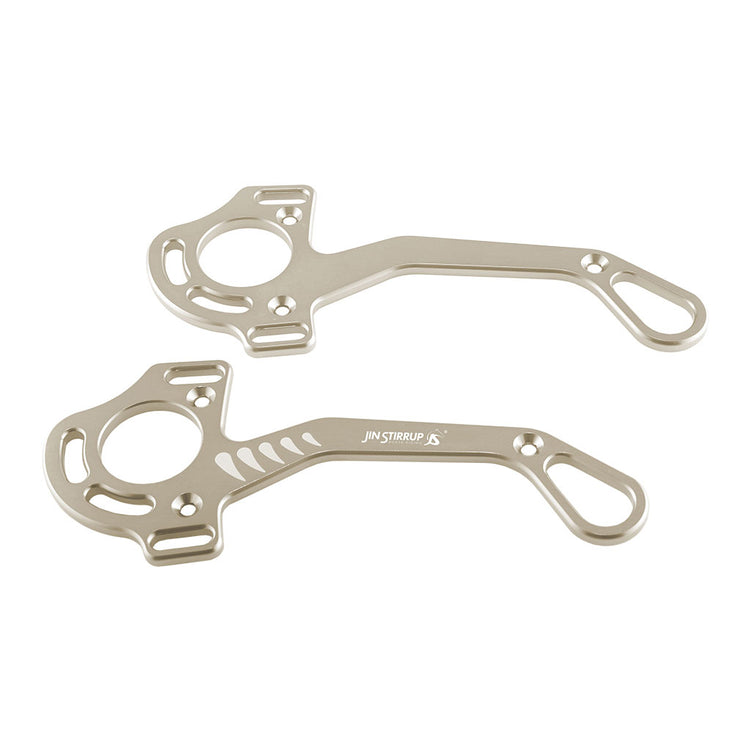Jin Stirrup Hackamore Long Titanium Gold