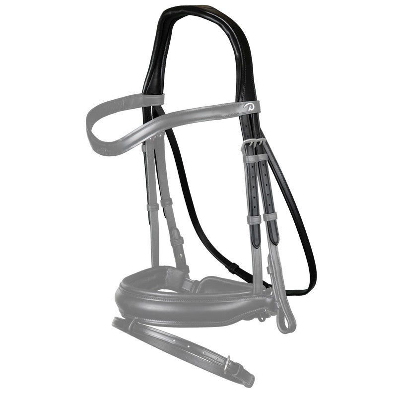 Anatomic bridle headpiece for Dy&