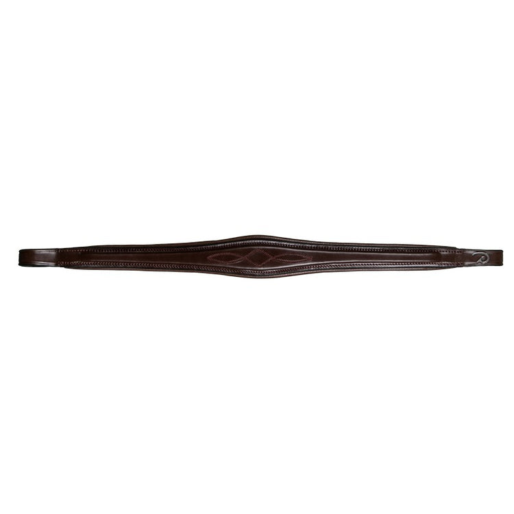 Anatomic leather browband in brown