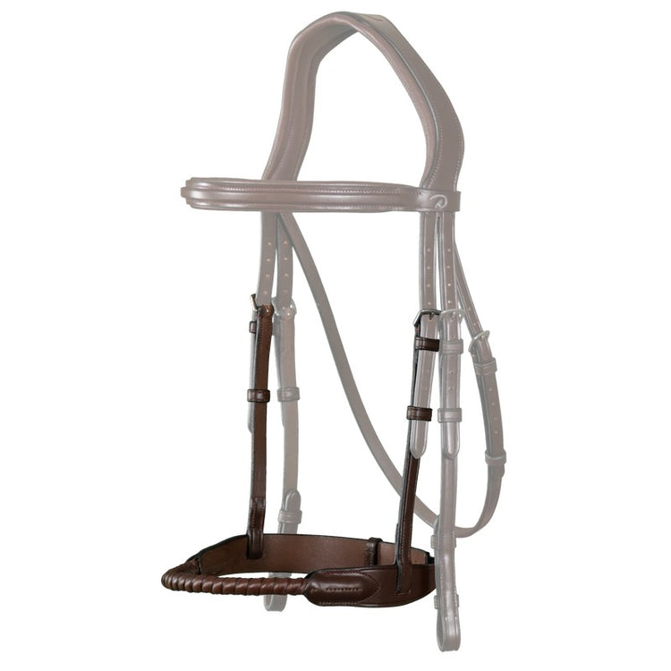 Leather Covered Rope Noseband for show jumping