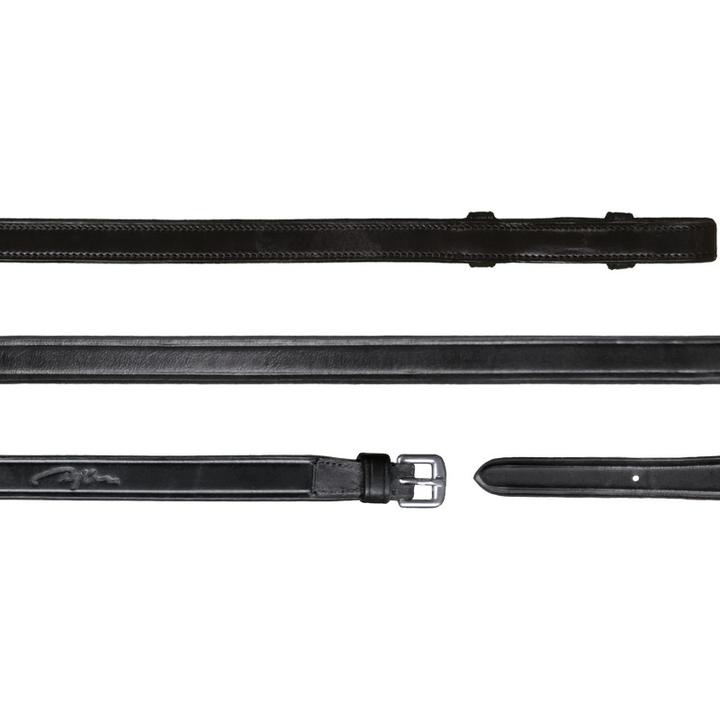 Flat leather curb reins
