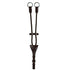 elastic martingale attachment in dark brown leather