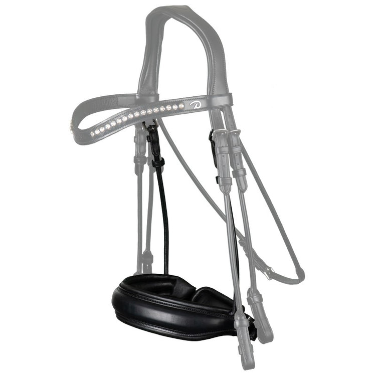 Round leather crank noseband