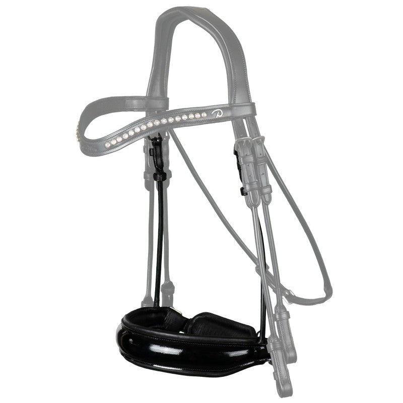 Patent black Double bridle noseband