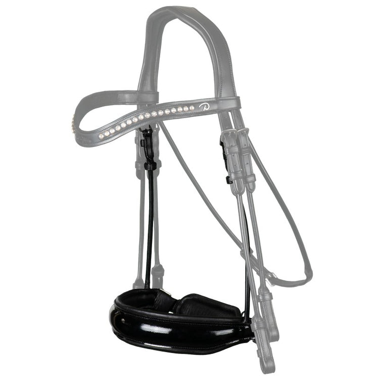 Patent black Double bridle noseband