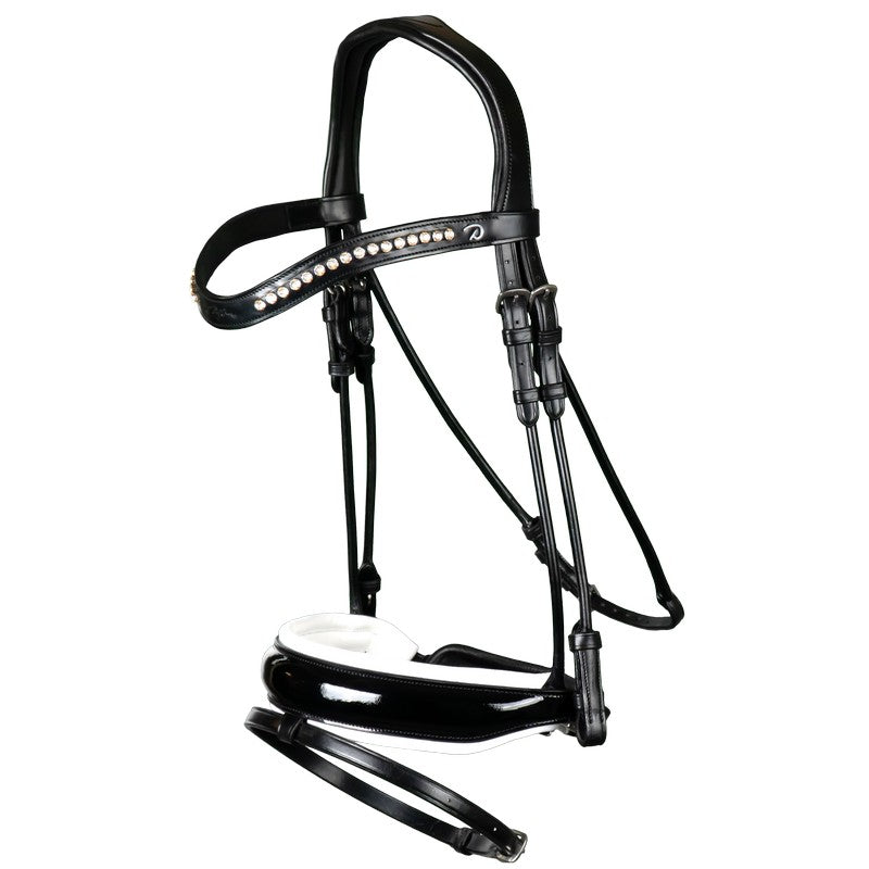 White patent noseband bridle
