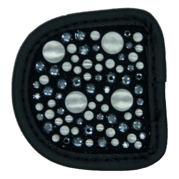 Crystal patch for riding gloves