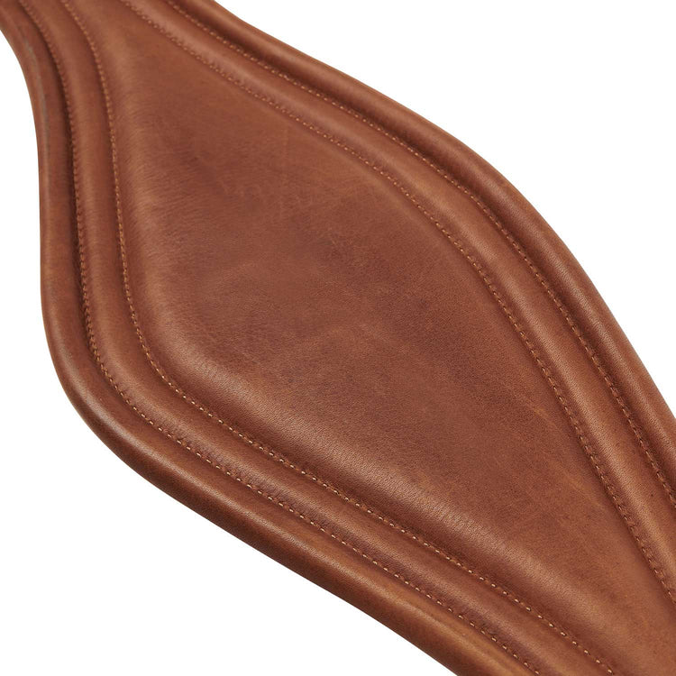 Anatomic leather girth in light brown