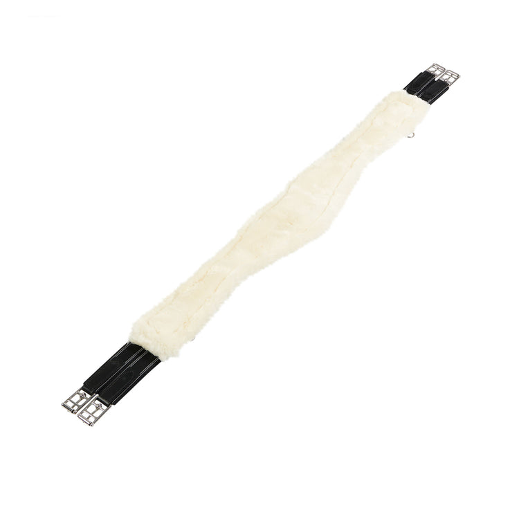 Leather girth with genuine sheepskin