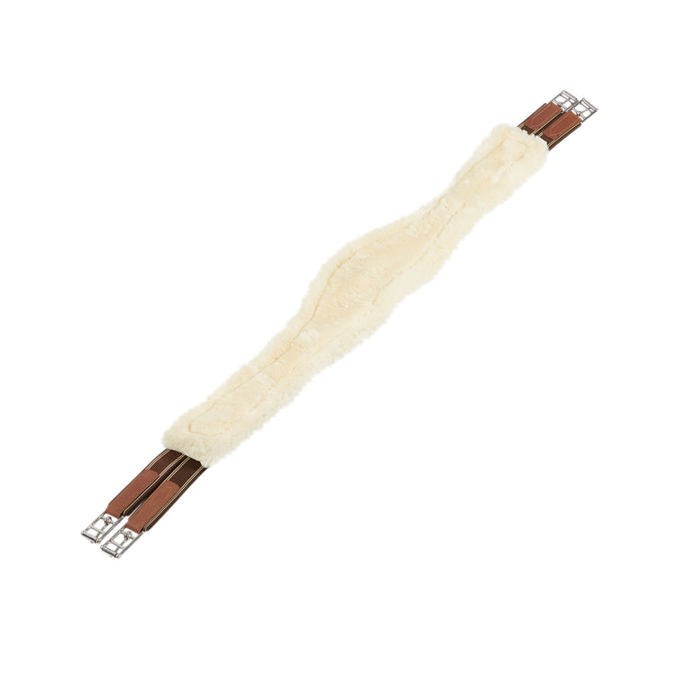 Tan girth with sheepskin