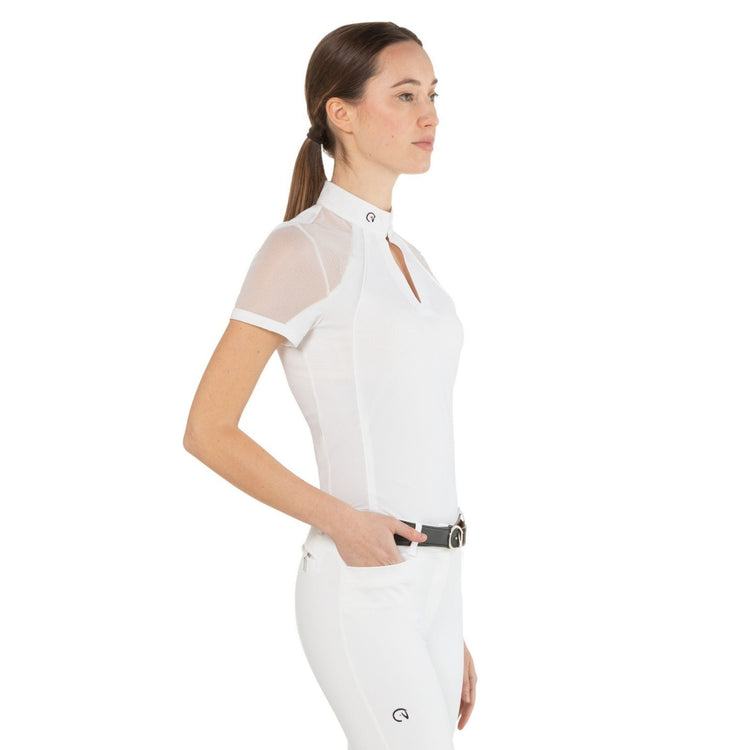 ego7 white show shirt with mesh