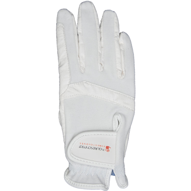 White riding gloves for children