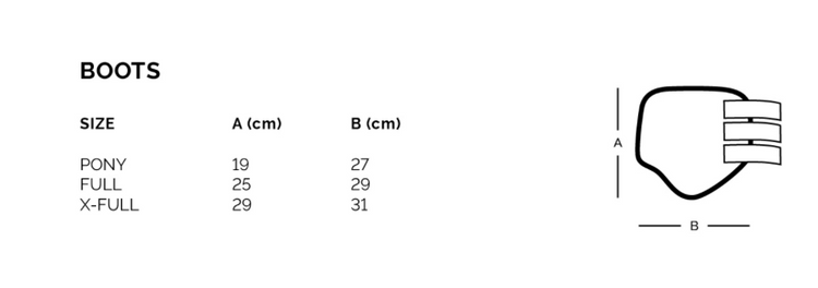 Torpol Boots size chart