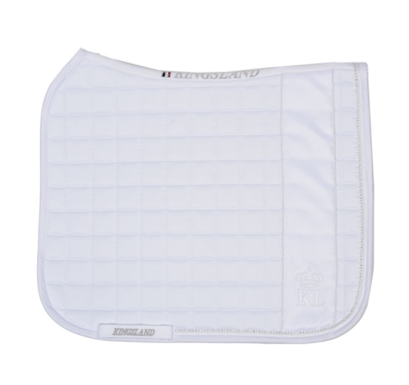 Fancy White dressage saddle cloth