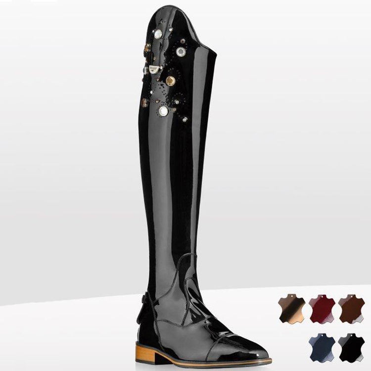 Patent Leather Riding Boots
