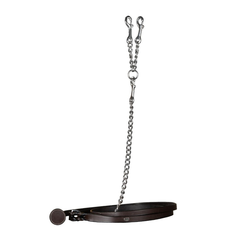 Leather lead with chain