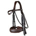 Brown double bridle dressage