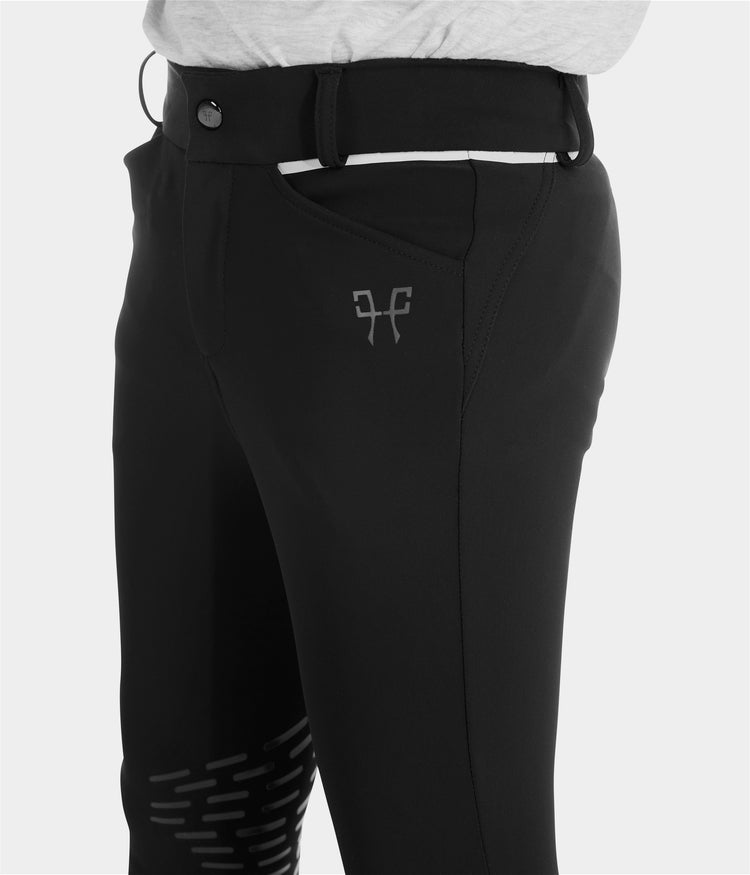 boys knee grip breeches black