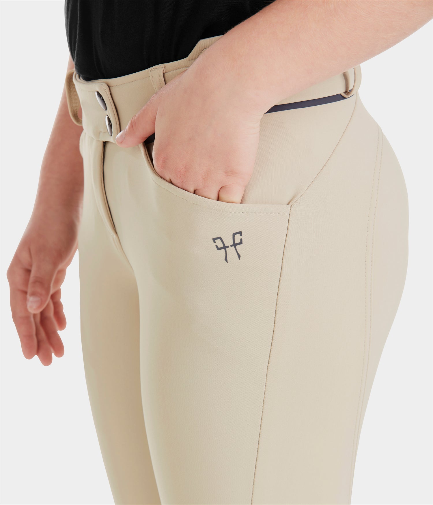 kids beige show jumping breeches