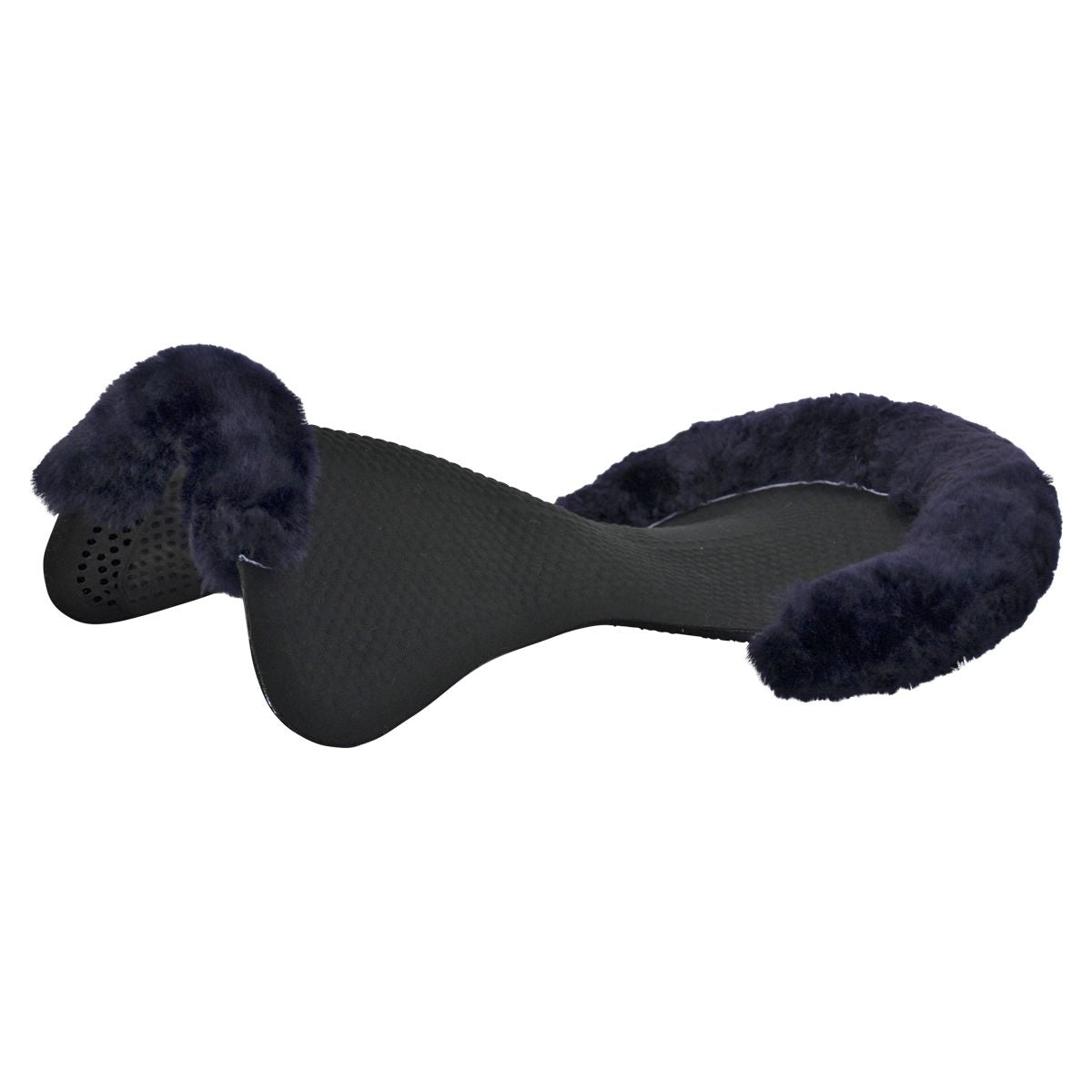 Cut out gel pad with sheepskin in blue