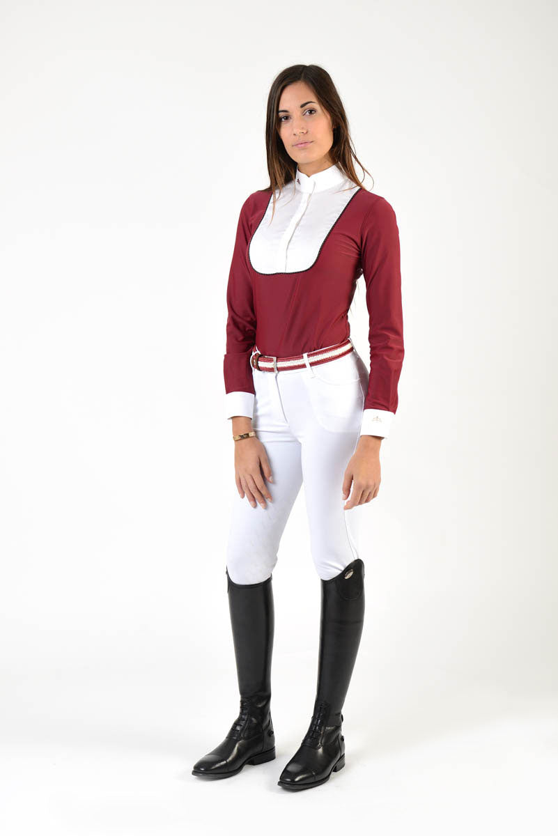 Long Sleeve Bordeaux Show Shirt