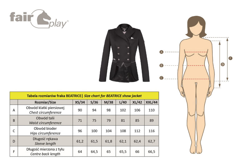 Fair Play Size Chart