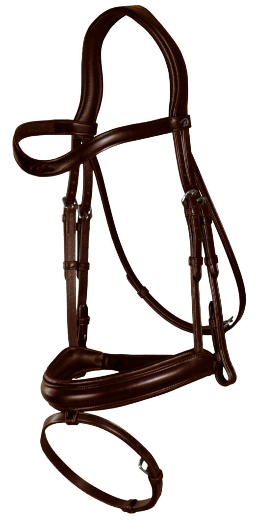 Dressage Flash Noseband Bridle in Brown