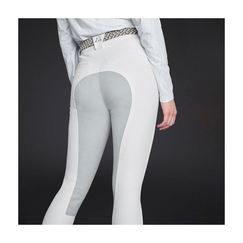 White competition breeches with grey seat