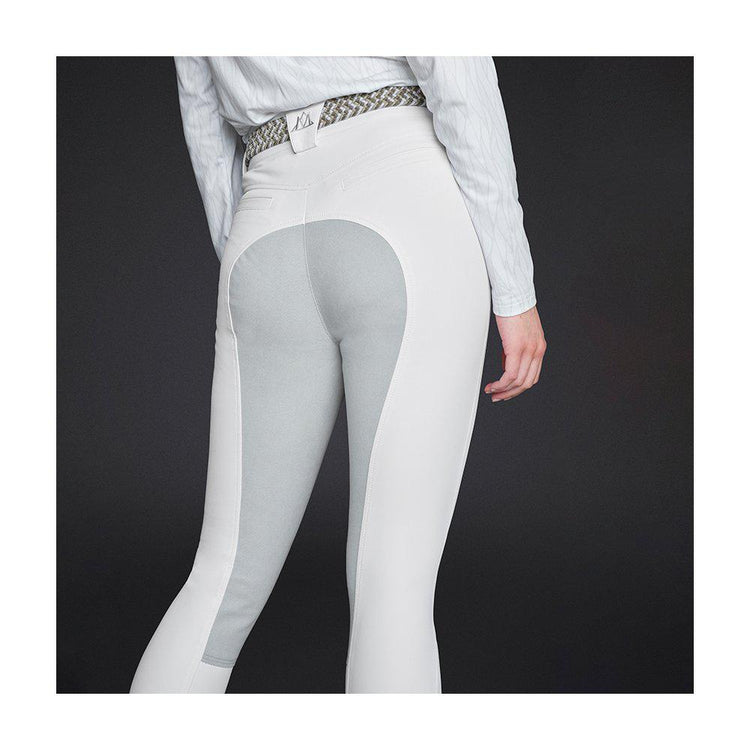 White competition breeches with grey seat