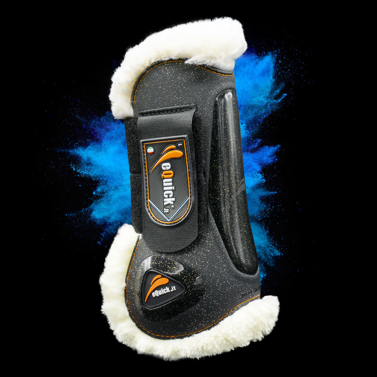 Tendon boots with sparkles