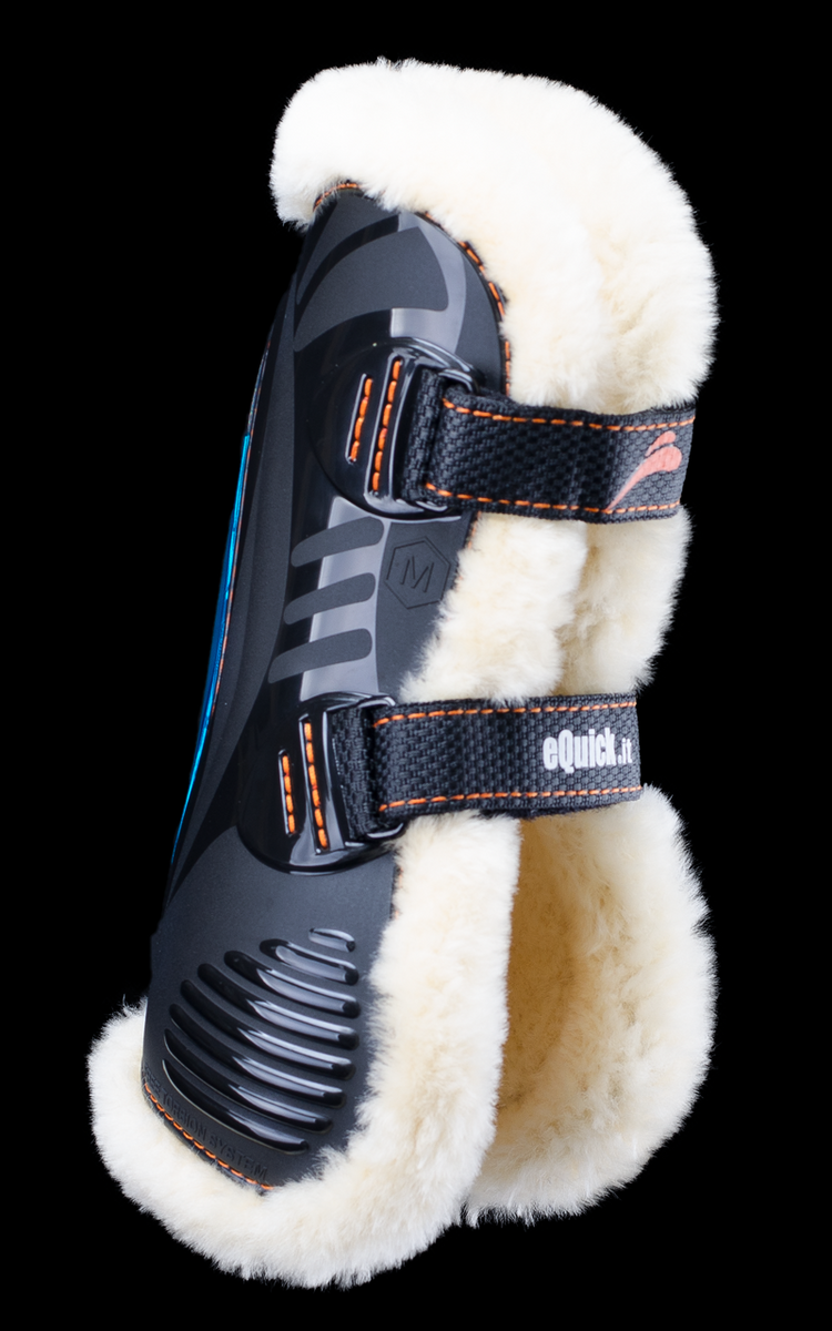 Faux fur front jumping boots