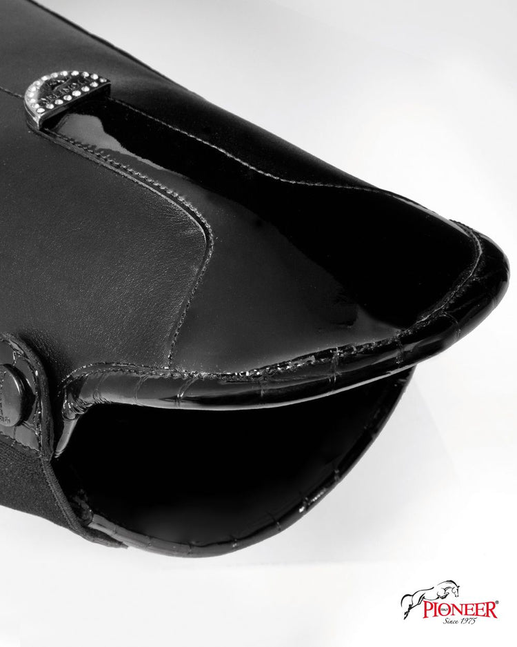 Patent top boots